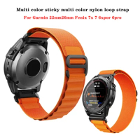 Nylon Watch Strap for Garmin Fenix7X/7X Pro/5X/6X Quick Release For Garmin Enduro Instinct 3HR Replace Wrist Strap