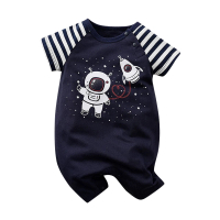 【JoyNa】短袖包屁衣 短袖寶寶連身衣 宇航員款 嬰兒服(造型款.春夏短袖)