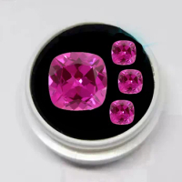 Boxed Natural Pink Ruby Cushion Cut Multiple Sizes For Jewelry Setting And Collection UV Tested Blood Ruby