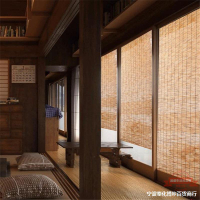 源頭廠家碳化蘆葦簾子復古辦公室裝飾遮陽窗簾 隔斷草簾卷竹簾農