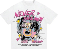 Men's Graphic Tees Y2K Baggy Shirts Unisex Oversized Tshirts Figure Print 90s Vintage Streetwear Top