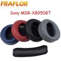 1 Pair(Left+Right) Headphone Replacement Earpad Sponge Soft Foam Cushion for Sony MDR-XB950BT Bluetooth Wireless Headphones