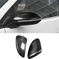 for Volkswagen Golf 7 2013 2014 2015 2016 2017 Rearview Mirror Decoration Cover Sticker Car Interior Accessories Carbon Fiber