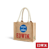 EDWIN 亞麻購物袋-中袋 土黃色
