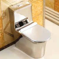 Silver toilet creative personality art water closet super whirlpool color m ó veis de banheiro meubles de salle de bains