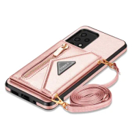 Leather Crossbody Leathter Case for Samsung Galaxy S22 S23 FE S24 Plus A14 A13 A53 A54 5G Women Wallet Card Holder Lanyard