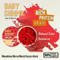 Pakan Makanan Ikan Baby Shrimp Astaxanthin Naikan Warna Merah Koi Mas Koki Arwana Channa