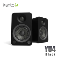 Kanto YU4 藍牙立體聲書架喇叭-黑色啞光款