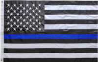 Thin Blue Line Flag 2x3FT-American Flag Embroidered Stars Flag Double Stitched Sewn Stripes Outdoors