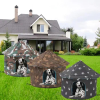 Cat Pet Camouflage House Large Medium Small Size Indoor Outdoor Waterproof Winter Warm Pet House Stackable Cloth Cat Dog Shelter