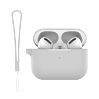 【LYCANDER】AirPods Pro 2 液態矽膠防塵耐摔保護殼附掛勾(大地灰)