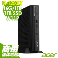 Acer VN4690G 迷你電腦 (i5-12500T/16G/1TSSD+1TB/W11P)特仕