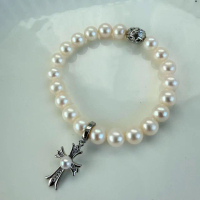 Chrome Hearts Style White Pearl Bracelet TK0018