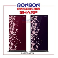 Sharp Kulkas 1 Pintu 133L SJ-N163D-VB/VR / SJN 162 / SJ-N163D Blue/Red - Direct Cooling System - Sem