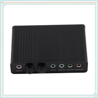 音頻輸出適配器外置聲卡 6 通道 5.1 SPDIF USB 光纖用於 PC 音頻接口聲卡 USB