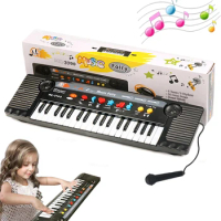 Kids Electronic Organ Digital Piano Keyboard with Microphone Portable Musical Instrument Educational Toys for Grils Boys