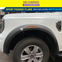 Ford Ranger T9 2022 Next Gen XL XLT XLT+ Wildtrak Fender Arch flare flares 4 Inch With AMBER Reflect