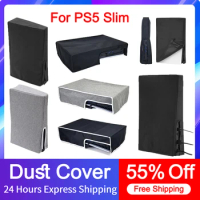 For PS5 Slim Game Console Horizontal/Vertical Dust Proof Cover for Sony PlayStation 5 Slim Game Console Anti-scratch Protector