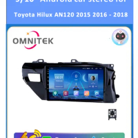 Omnitek Android 10 Car Multimedia Radio Player For Toyota Hilux AN120 2015 2016 - 2018 GPS Stereo DSP Carplay Auto No 2din