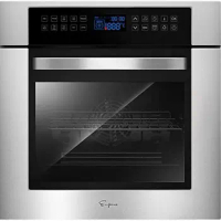 24" 10 Cooking Functions W/ Rotisserie Electric LED Digital Display Touch Control Built-in Convection Single Wall Oven