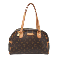 【二手名牌BRAND OFF】LOUIS VUITTON LV 路易威登 棕色 原花 PVC塗層帆布 Montorgueil PM 肩背包 M95565