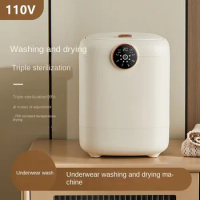 110V/220V Portable Mini Washing Machine for Underwear and Home Use, Full Automatic Washer and Dryer Combo