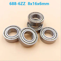 100pcs/lot 688-6ZZ 688 ZZ/W6 bearing shielded 8x16x6 mm deep groove ball bearings 8*16*6 free