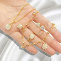 Set Perhiasan Wanita Permata Xuping Lapis Emas Aksesoris Fashion 18K - 8