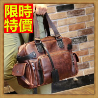 旅行包 手提包-橫款方型時尚皮革男肩背包64y3【獨家進口】【米蘭精品】