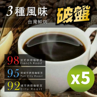 【咖啡工廠】3種焙度任選_新鮮烘焙咖啡豆(450gX5包)