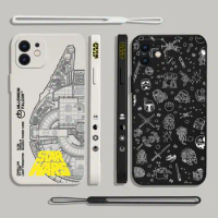 Star Wars Phone Case For Samsung A53 A50 A12 A52 A52S A51 A72 A71 A73 A81 A91 A32 A22 A20 A30 A21S 4G 5G with Hand Strap