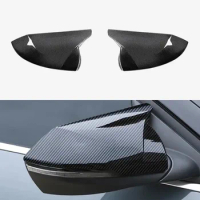 For Hyundai Elantra 2021 Car Accessories Reverse Mirrors Cover Cap Wing Door Side Mirror Housing Shell Carbon Fiber 1 Pair