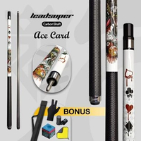 Leadsuper P-12 Grafity Series Play Cue Stick Carbon Low Deflection Stik Billiard - Paket Lengkap Ace