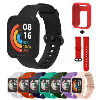 Dây đeo silicon với vỏ cho Redmi Watch 2 Lite, vỏ bảo vệ, vòng đeo tay thay thế cho Xiaomi Mi Watch 