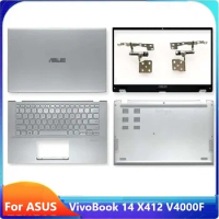 New/org For ASUS VivoBook 14 X412 V4000F LCD Back Cover /LCD bezel /hinge set /palmrest US upper cover /Bottom case,Silver
