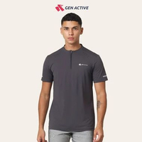 Kaos Olahraga Pria Dry Fit Zip Ventilation XXXL Black