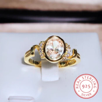 New Fashion Popular Women's Ring s925 Silver Jewelry Copper Plated Gold Zircon Ring Jewelry