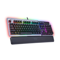 【Thermaltake 曜越】幻銀ARGENT K5 RGB Cherry青軸 機械式鍵盤 中文 英文 鋁合金表面(GKB-KB5-BLSRXX-01)