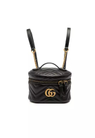 Gucci 二手 Gucci Mini Gg Marmont Matelasse 皮革圓形後背包