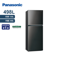 Panasonic國際牌 498L 無邊框鋼板二門變頻1級電冰箱 晶漾黑 NR-B493TV