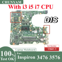 17841-1 i3 i5 i7 CPU FOR Dell INSPIRON 14 3476 / 15 3576 Laptop Notebook Motherboard XMVDM F2P7W YJRTW /W Mainboard 100%TEST