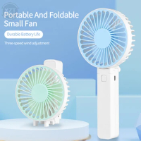 Portable Fans Handheld USB Rechargeable Fan Foldable Mini Desktop Air Conditioner Cooler Outdoor Fan Cooling Travel Hand Fans