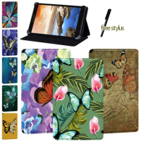 Tablet Case for Lenovo Yoga Tab 4 Plus 10"/Thinkpad Tablet 2 10.1"/Yoga Book 10.1"/Tab 8 Butterfly Pattern Leather Cover Case