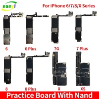 Damaged Logic Motherboard With Nand For Iphone 6G 6Plus 6S 6SP 7G 7Plus 8G 8P X XS XSMAX to Practice Repair Skill