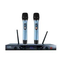 metal cordless handheld pro audio universal uhf dual channel karaoke machine wireless microphone ktv karaoke system