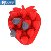 Allforhome 10 Strawberry Shape Ice Cube Tray Molds Ice Cube Lattice for Drink Chocolate DIY Molds Tools