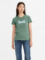 เสื้อยืดผู้หญิง Perfect สี Riley Flower Poster Logo Granite Green