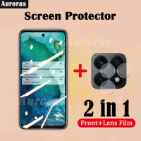 Auroras For Honor X8a X7A Screen Protection Film Tempered Glass 2 in 1 Protector Film For Honor X9A Lens Film