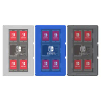【‎Nintendo任天堂】Nintendo Switch 卡夾收納盒12+2《HORI (NSW-024白色)》(周邊)-黑色,12+2