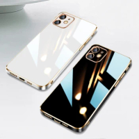 Luxury Lens protection girl Bronzing soft silicon Phone Case For apple iPhone 13 14 12 Pro Max 7 8 Plus X XS XR 11 MiNi SE cover